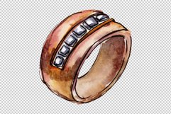 Collection of stylish accessories &quot;Lady&quot; watercolor png Product Image 6