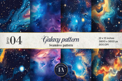 Cosmic Galaxy Digital paper, Galaxy Starry Night pattern Product Image 1