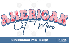 American Cat Mama Papa 4th of July USA Paw DTF PNG Bundle Product Image 4