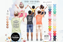Dad and Baby Clipart Portrait Creator Product Image 1