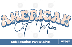 American Cat Mama Papa 4th of July USA Paw DTF PNG Bundle Product Image 4