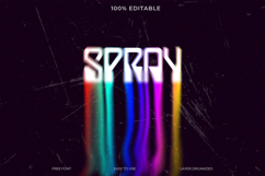 Abstract Neon Spray Paint Text Effect Product Image 1