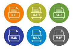 Set Of File Formats Icons Product Image 1