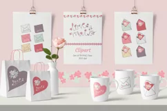 Valentine Love Mail and Hearts Clip Art Set of 19 PNG files Product Image 6