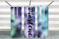 Iridescent Aqua Skinny Tumbler Sublimation Product Image 1