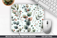 Flowers Mouse Pad Sublimation, Spring Mouse Pad PNG Design Product Image 1