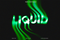 Abstract Green Liquid Motion Text Effect Product Image 1