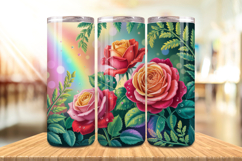 Valentine’s Day Rose &amp; Flowers Tumbler Wrap PNG Big Bundle Product Image 10