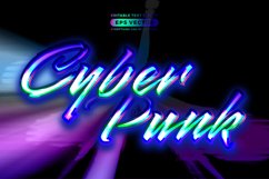 Retro text effect cyberpunk futuristic editable 80s classic Product Image 1