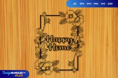 Happy Home Papercut SVG Product Image 1