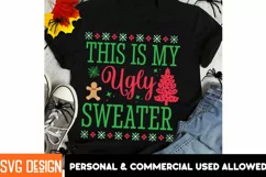 This is my Ugly Sweater SVG Cut File, Christmas SVG Design Product Image 2