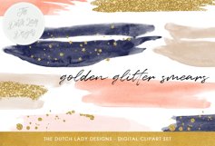 Watercolor Smears In Navy &amp; Blush Product Image 1