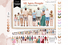 Summer People Clipart Bundle - All Ages - Portrait Creator Product Image 1