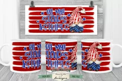 Gnome Patriotic Mug Sublimation | Oh My Stars & Stripes PNG Product Image 1