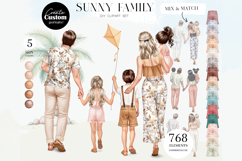 Sunny Family Clipart Portrait Creator Product Image 1