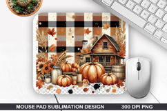 House Mouse Pad Sublimation, Halloween Mouse Pad PNG Design Product Image 1