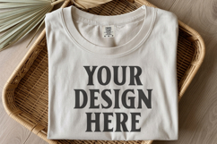 Ivory Comfort Colors 1717 Folded Tshirt Mockups Product Image 1