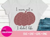 I Never Met A Pumpkin|Fall Quote SVG|SVG DXF PNG EPS Product Image 2