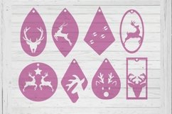 Raindeer shape earrings svg ai dxf png files instant downloa Product Image 1