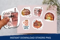 Fall sticker bundle. Pumpkin, leaves, mug Product Image 1