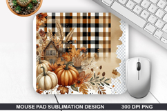 House Mouse Pad Sublimation, Halloween Mouse Pad PNG Design Product Image 1