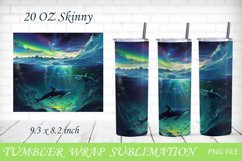 Anderwater tumbler, Ocean and northern lights tumbler wrap Product Image 1