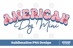 American Dog Mini 4th of July USA Paw DTF PNG Sublimation Product Image 1