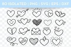 HEARTS Bundle SVG PNG DXF EPS | Valentine's Day | 80 ICONS Product Image 4