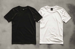 Black and White T-Shirt Mockup | Gildan T-shirts Product Image 1