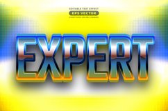 Retro text effect expert futuristic editable 80s classic Product Image 1