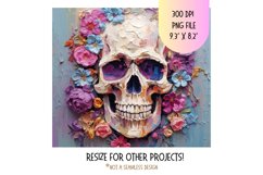 3d Tumbler Wrap Skull | 3d Sublimation Tumbler Png | 3d Art Product Image 2