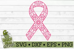 Mandala Breast Cancer Ribbon SVG File Product Image 2