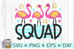 Flamingo Squad SVG DXF PNG EPS Cutting Files Product Image 2