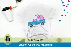 Easter Truck SVG| Truck with bunny SVG| Happy Easter SVG Product Image 2