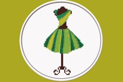Green Dress - PDF Cross Stitch Pattern Product Image 1