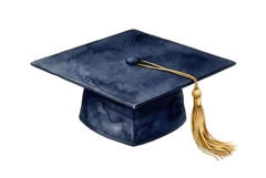 Watercolor Graduation Clipart Collection Bundle Product Image 14