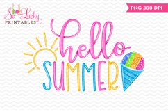 Hello Summer printable sublimation design Product Image 1
