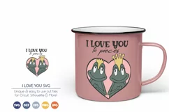 I Love You to Pieces SVG | Frog SVG | Valentine SVG Product Image 1