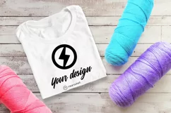 tee with yarn craft mockup