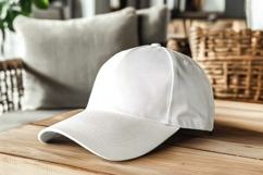 White Baseball Cap Mockup Product Image 1