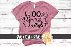 100 Magical Days - Unicorn 100th Day of School SVG File Product Image 1