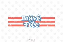 Brave and Free Sublimation design | Patriotic PNG | Flag PNG Product Image 1