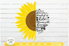Sunflower quote saying SVG,Sunflower rustic farmhouse SVG Product Image 2