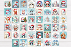 Christmas Pillow Bundle. Christmas Animals Pillow Design Product Image 2