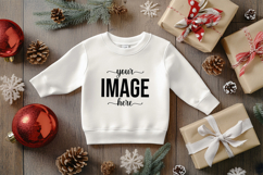 Christmas Sweatshirt Mockup, Christmas Baby Mockups Product Image 1