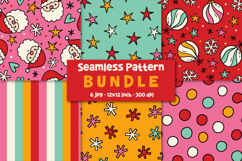 Christmas Bundle, Santa Digital Paper, Christmas Decorations Product Image 1