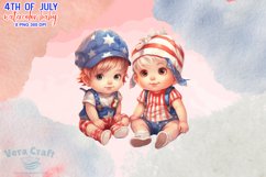 4th Of July Baby Watercolor Clipart Bundle - 8 Variations Product Image 5