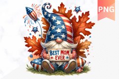 Best Mom Ever - 4th Of July Sublimation - Clipart PNG Design Product Image 1