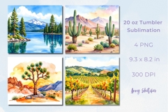 4 California Landscape Tumbler Wrap Bundle 20 oz Product Image 2