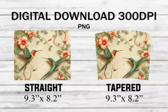 3d Hummingbirds Floral 20 oz Tumbler Wrap Product Image 2